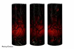 3D Gothic Lace Tumbler Wrap Design Sublimation PNG Product Image 2