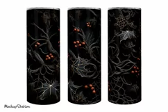 3D Gothic Lace Tumbler Wrap Design Sublimation PNG Product Image 3