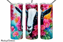 Goat Tumbler Wrap PNG | Farm Animal Seamless Design Product Image 3