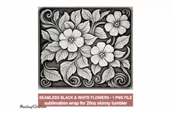Gothic Flowers Tumbler Wrap for 20oz | Vintage Design PNG Product Image 2