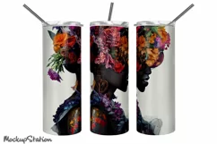 Black Women Tumbler Wrap PNG | Afro American Queen Product Image 2