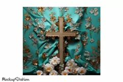 3D Christian Tumbler Wrap PNG | 3D Cross Sublimation Design Product Image 2