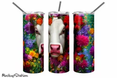 Cow Tumbler Wrap PNG | Seamless Farm Animal Designs Product Image 2