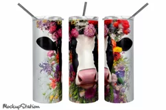 Cow Tumbler Wrap PNG | Seamless Farm Animal Designs Product Image 3