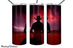Cowboy Tumbler Wrap PNG | Western Tumbler for Men Product Image 2