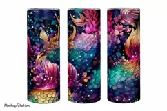 Mermaid Scales Tumbler Wrap | Sublimation Design PNG Product Image 3