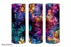 Mermaid Scales Tumbler Wrap | Sublimation Design PNG Product Image 4
