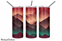 Mountain Tumbler Wrap | Landscape Tumbler PNG Product Image 3
