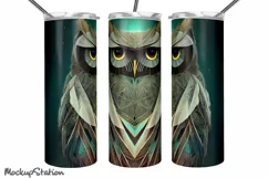 Owl Tumbler Wrap PNG | Seamless Sublimation for 20oz Product Image 4