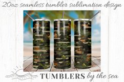 Camouflage 20oz Skinny Seamless Sublimation Tumbler Product Image 1