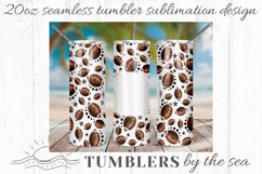 Football Bleach 20oz Skinny Seamless Sublimation Tumbler Product Image 1