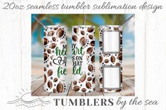 Football Photo 20oz Skinny Seamless Sublimation Tumbler Product Image 1