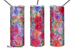 Floral Tumbler Wrap | Seamless Tumbler Wrap Sublimation PNG Product Image 1