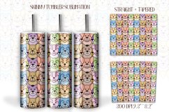 20Oz Skinny Tumbler Seamless Sublimation Pets Design