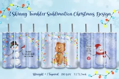 20Oz skinny tumbler sublimation christmas seamless design