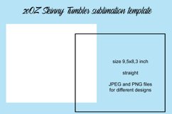 Blank template for sublimation in 20OZ skinny tumber in JPDEG and PNG files