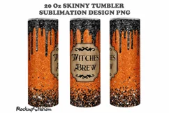 Witches Brew Tumbler Wrap | Halloween Tumbler Sublimation Product Image 2