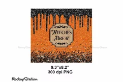 Witches Brew Tumbler Wrap | Halloween Tumbler Sublimation Product Image 3