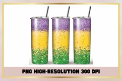 20 oz Skinny Glitter Tumbler Sublimation Wrap Product Image 1