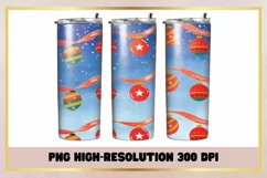 Christmas Balls 20 Oz Skinny Tumbler Sublimation Product Image 1