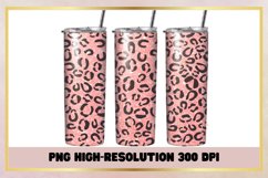 Pink Leopard 20 oz Skinny Tumbler Wrap Sublimation Product Image 1