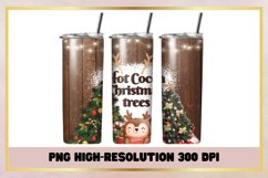Hot cocoa Christmas 20 oz Skinny Tumbler Wrap Sublimation Product Image 1