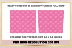 Heart polka dot 20 oz Skinny Tumbler Sublimation Full Wrap Product Image 2