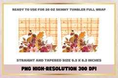 Flowers Autumm 20 oz Skinny Tumbler Sublimation Wrap Product Image 2
