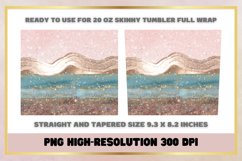 Glitter abstract watercolor 20oz Skinny Tumbler Sublimation Product Image 2