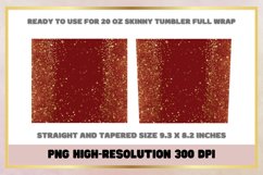 Burgundy glitter 20oz Skinny Tumbler Sublimation Full Wrap Product Image 2