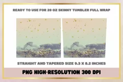 Watercolor Glitter 20 oz Skinny Tumbler Sublimation Wrap Product Image 2