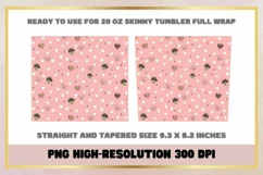 Valentines Candy Hearts 20oz Skinny Tumbler Sublimation Wrap Product Image 2