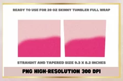 Glitter pink pastel 20oz Skinny Tumbler Sublimation Full Product Image 2