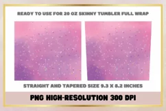Pastel candy 20oz Skinny Tumbler Sublimation Full Product Image 2