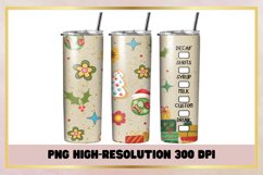 Groovy Christmas 20 oz Skinny Tumbler Wrap Sublimation Product Image 1