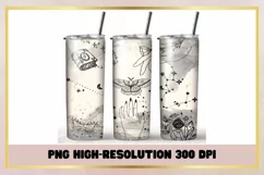 Mysteric Magic Witch 20 oz Skinny Tumbler Sublimation Wrap Product Image 1