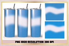 Glitter Blue 20oz Skinny Tumbler Sublimation Wrap Product Image 1