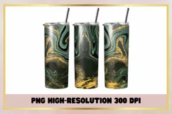 Marble Glitter 20 oz Skinny Tumbler Wrap Sublimations Product Image 1