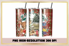 20 Oz Skinny Tumbler Christmas Sublimation Product Image 1