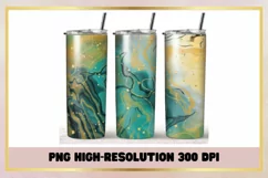 Marble Gold and glitter 20oz Skinny Tumbler Sublimation Product Image 1