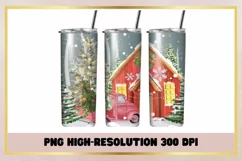Christmas House 20 Oz Skinny Tumbler Sublimation Product Image 1