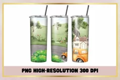 20 Oz Skinny Tumbler Landscapes Sublimation Product Image 1
