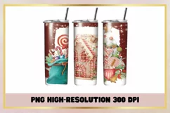 Christmas candy coffee 20Oz Skinny Tumbler Sublimation Product Image 1