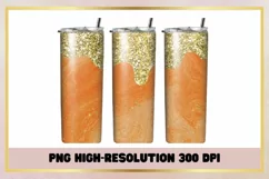 Marble Gold 20 oz Skinny Tumbler Wrap Sublimation Product Image 1