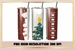 Christmas Trees Tumbler Wrap 20 oz Skinny Sublimation Product Image 1