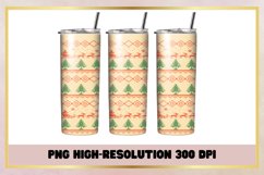 Knitted Christmas 20 oz Skinny Tumbler Wrap Sublimation Product Image 1