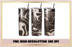 Liquid Marble Brown Vintage Abstract 20 Oz Skinny Tumbler Product Image 1