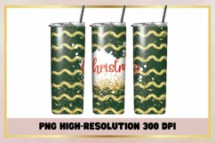 Christmas glitter 20Oz Skinny Tumbler Sublimation Product Image 1