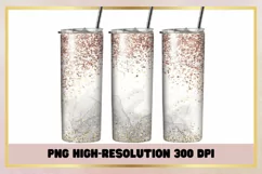 20 oz Skinny Glitter Tumbler Sublimation Wrap Product Image 1