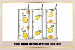 Lemon Summer 20 oz Skinny Tumbler Sublimation Product Image 1